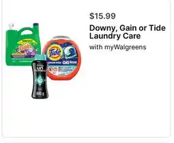 Walgreens Downy, Gain or Tide Laundry Care offer