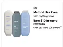 Walgreens Method Hair Care offer