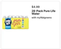 Walgreens 28-Pack Pure Life Water offer