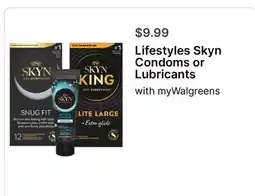 Walgreens Lifestyles Skyn Condoms or Lubricants offer
