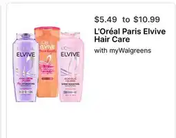 Walgreens L' Oréal Paris Elvive Hair Care with offer