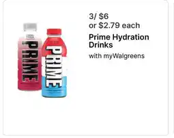Walgreens Prime Hydration Drinks offer