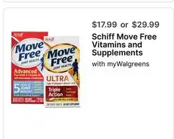 Walgreens Schiff Move Free Vitamins and Supplements offer