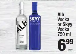 Super King Markets Alb Vodka or Skyy Vodka offer