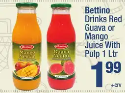 Super King Markets Bettino Drinks Red Guava or Mango Juice With Pulp offer