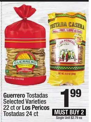 Super King Markets Guerrero Tostadas 22 ct or Los Pericos Tostadas 24 ct offer