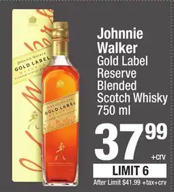 Super King Markets Johnnie Walker Gold Label Reserve Blended Scotch Whisky offer