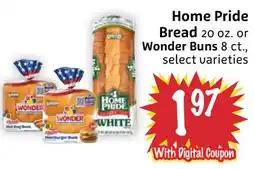 Foodmaxx Home Pride Bread 20 oz. or Wonder Buns 8 ct offer