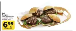 Albertsons Pub Burgers offer