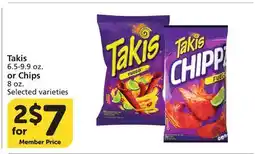 Albertsons Takis 6.5-9.9 oz. or Chips 8 oz offer