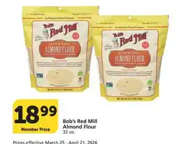 Albertsons Bob's Red Mill Almond Flour offer