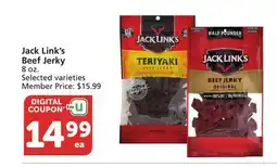 Albertsons Jack Link's Beef Jerky offer