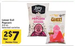 Albertsons Lesser Evil Popcorn offer