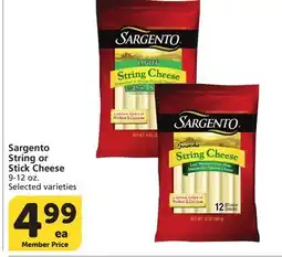 Albertsons Sargento String or Stick Cheese offer