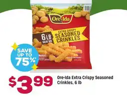 Grocery Outlet Ore-Ida Extra Crispy Seasoned Crinkles offer