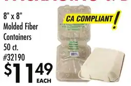 Smart & Final 8 x 8 Molded Fiber Containers offer