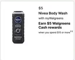 Walgreens Nivea Body Wash offer