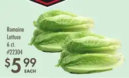 Smart & Final Romaine Lettuce offer