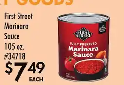 Smart & Final First Street Marinara Sauce offer