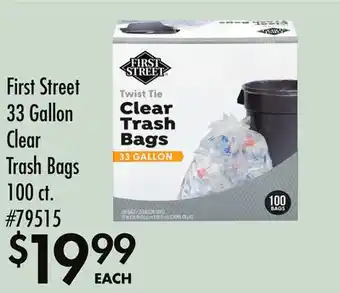 Smart & Final First Street 33 Gallon Clear Trash Bags offer