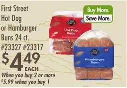 Smart & Final First Street Hot Dog or Hamburger Buns offer