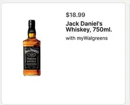 Walgreens Jack Daniel's Whiskey, 750ml offer