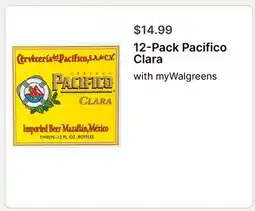 Walgreens 12-Pack Pacifico Clara offer