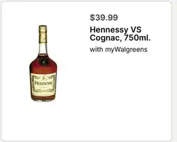 Walgreens Hennessy VS Cognac, 750ml offer