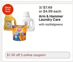 Walgreens Arm & Hammer Laundry Care offer
