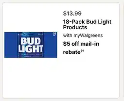 Walgreens 18-Pack Bud Light Products offer
