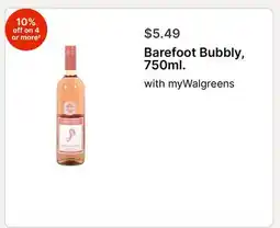 Walgreens Barefoot Bubbly, 750ml offer