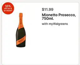 Walgreens Mionetto Prosecco, 750ml offer
