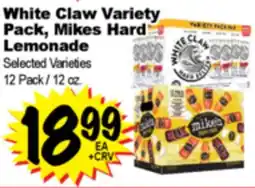 Superior Grocers White Claw Variety Pack, Mikes Hard Lemonade offer