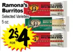 Superior Grocers Ramona's Burritos offer