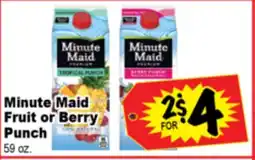 Superior Grocers Minute Maid Fruit or Berry Punch offer