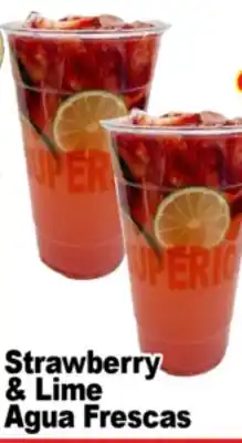 Superior Grocers Strawberry & Lime Agua Frescas offer