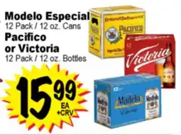 Superior Grocers Modelo Especial 12 Pack / 12 oz. Cans Pacifico or Victoria 12 Pack / 12 oz. Bottles offer