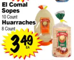 Superior Grocers El Comal Sopes 10 Count Huarraches 8 Count offer