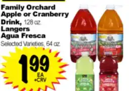 Superior Grocers Family Orchard Apple or Cranberry Drink offer