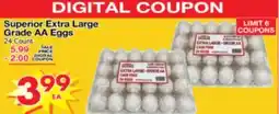 Superior Grocers Superior Extra Large Grade AA Eggs offer