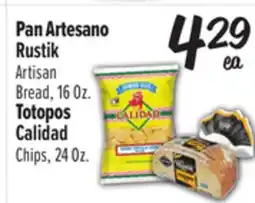 El Super Rustik Artisan Bread, 16 Oz., Calidad Chips, 24 Oz offer