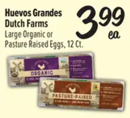 El Super Dutch Farms Large Organic or Pasture Raised Eggs offer