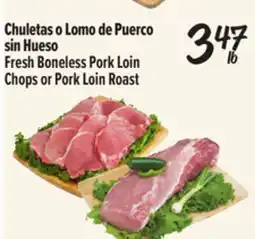 El Super Fresh Boneless Pork Loin Chops or Pork Loin Roast offer