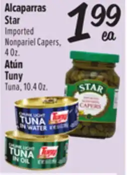 El Super Star Imported Nonpariel Capers, 4 Oz. Tuny Tuna, 10.4 Oz offer