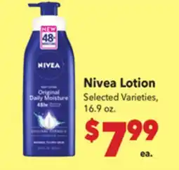Vallarta Supermarkets Nivea Lotion offer