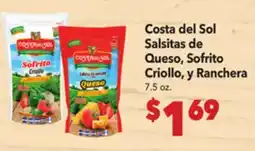 Vallarta Supermarkets Costa del Sol Salsitas de Queso, Sofrito Criollo, y Ranchera offer