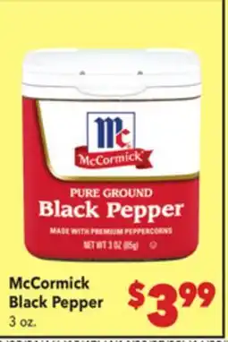 Vallarta Supermarkets McCormick Black Pepper offer