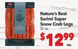 Vallarta Supermarkets Nature's Best Surimi Super Snow Crab Legs offer