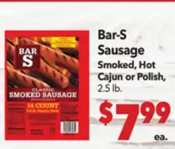 Vallarta Supermarkets Bar-S Sausage offer