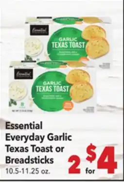 Vallarta Supermarkets Essential Everyday Garlic Texas Toast or Breadsticks offer
